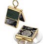 Protective Case with Ring - Samsung Galaxy Z Flip - Black Crocodile Effect
