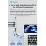 HUB Type-C 4 en 1 DEVIA- Lite1 USB3.0+USB2.0+TYPE-C*2
