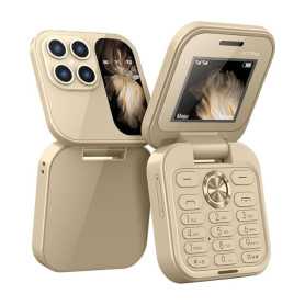 Mini Téléphone Portable i17 Pro Or Dual Nano SIM | 2+16 Go | Écran 1.77’’ | Compact et Élégant