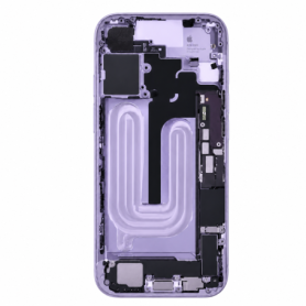 Châssis, Cadre - Châssis iPhone 17 - Connecteur de Charge sans Vitre Arrière sans Batterie Violet (Original Demonté) - Grade B, 