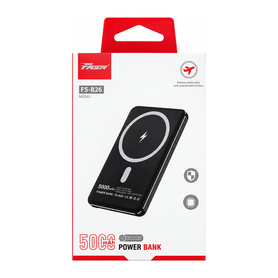 Batterie Externe Magnétique 5000 mAh avec Connecteurs PD FASR FS-B26 - Noir