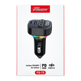 Transmetteur FM/MP3 Bluetooth pour Voiture PD 30W QC3.0 FASR FS-T5
