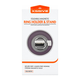 Porte-Bague Magnétique Pliable pour Smartphone - XSSIVE XSS-RST01 - Violet