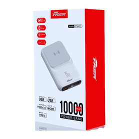 Power Bank Magnétique 10000 mAh avec 3 Câbles intégrés Type-C, Lightning et USB FASR FS-B1