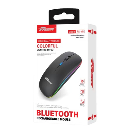 FASR FS-M1 Cordless Rechargeable Click Mouse - Black