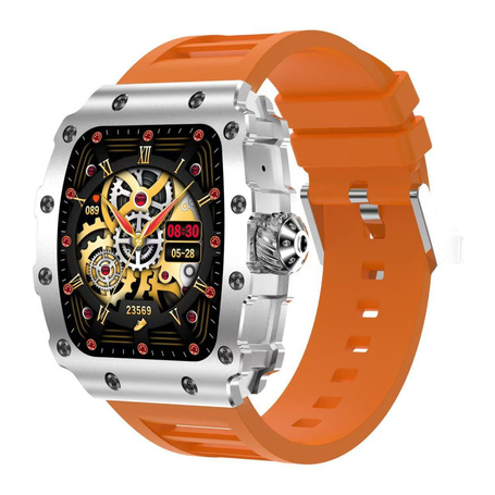 Montre Connectée Homme Étanche et Ultra Longue Autonomie avec Appels Bluetooth / Suivi Santé et Fitness FASR FS-M3 - Argent