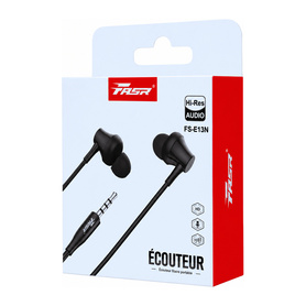 E13N FASR Wired Jack Headphones - Black