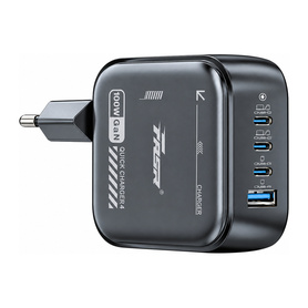 Chargeur Secteur GaN 100W 3 USB-C + 1 USB-A FASR FS-C26 - Gris