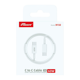 Câble Type-C / Type-C 60W FASR FS-T429 - 1M - Blanc