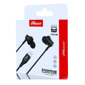 FASR E14N Wired Lightning Earphones - Black
