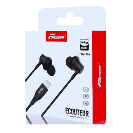 FASR E14N Wired Lightning Earphones - Black