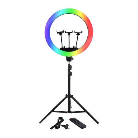 Lumière de remplissage photographique Anneau lumineux portable à batterie pour photo et vidéo 22 pouces - MJ56