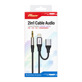 Câble Jack vers Lightning avec USB FASR FS-AB17 - 3.5 mm