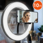 Support Selfie Smartphone avec Anneau Lumineux 10w Ring Light 27-42cm LinQ BD2607