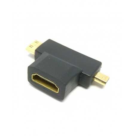 Adaptateur HDMI Femelle / Mini E Micro et Mini HDMI Mâle LinQ HF-103