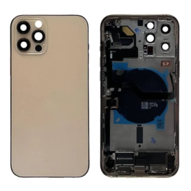 Châssis, Cadre - Châssis Complet iPhone 12 Pro Or - Connecteur de Charge sans Batterie (Original Demonté) Grade AB, prix de gros