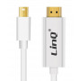 Câble Vidéo Mini DisplayPort Mâle / HDMI Mâle 1.8m LinQ MDH-18B