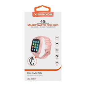 Montre Intelligent GPS 4G pour Enfants XSSIVE XSS-KSW1P - Sécurité et Style au Poignet - Modèle Rose