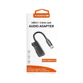 Audio Adapter, Connector - 2-in-1 Adapter 3.5mm Jack / Type-C XSSIVE XSS-2IN1C3.5BR, wholesale price