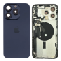 Chassis, Frame - Complete iPhone 15 Pro Chassis Charge Connector Without Battery Blue Titanium (Original Disassembled) - Grade B