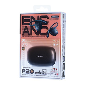 Wireless Earphones, Bluetooth Earbuds - Remax OWS OpenBuds P20 Wireless Earbuds - Black, wholesale price