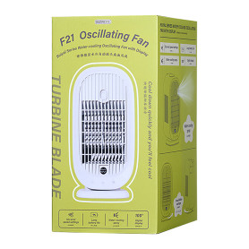 Ventilateur de Table REMAX F21 - Refroidissement par Eau & Affichage Numérique - Blanc