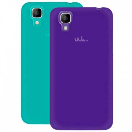 Coque Protection ultra fine Wiko Sunset Turquoise et Violet