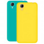 Coque Protection ultra fine Wiko Sunset turquoise et jaune