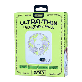Ventilateur Bureau Ultra-Mince REMAX RS-ZF03 Blanc | Etech-Parts