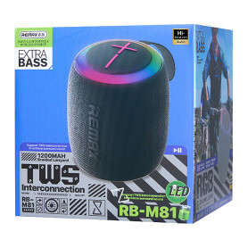 Bluetooth Speaker - REMAX RB-M81 7W Wireless Portable Speaker with Light - Black, wholesale price