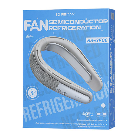 Ventilateur Portable, Refroidisseur Personnel - Ventilateur Tour de Cou à Refroidissement 4000mAh Remax RS-GF06 - Blanc, prix de