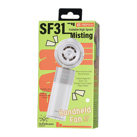 Ventilateur, Brumisateur - Ventilateur Portable Brumisateur Pliable 4000mAh Remax RS-SF31 - Blanc, prix de gros.