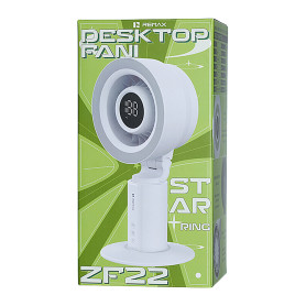 Cooling Device, Air Circulator - Portable Desktop Fan with Ambient Light 4000mAh Remax RS-ZF22 - Grey, wholesale price