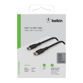Braided USB-C / USB-C Cable 1M BELKIN CAB004bt1MBK - Black