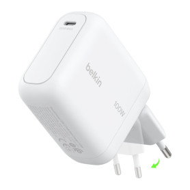Adaptateur Secteur USB-C GaN BELKIN 100W - WCH025kqWH - Blanc