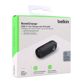 BELKIN 30W USB-C Car Charger CCA004BTBK - Black