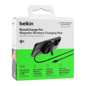 BELKIN 15W Qi2 Magnetic Wireless Charger (Without Wall Adapter) WIA011hqBK - Black