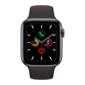 Buy Montre Connectée Apple Watch Series 5 Cellular 44mm Black Aluminium With Band Grade AB - Premium Quality Smartwatch Online