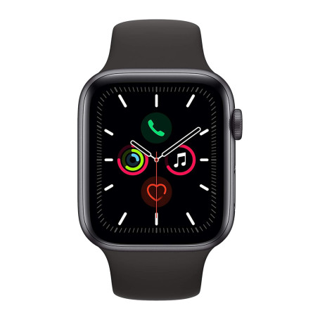 Buy Montre Connectée Apple Watch Series 5 Cellular 44mm Black Aluminium With Band Grade AB - Premium Quality Smartwatch Online