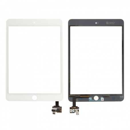 Vitre tactile assemblée iPad Mini 3 Blanc