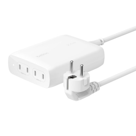Chargeur Secteur GaN 200W 4 ports (4 USB-C) BELKIN WCH015vfWH - Blanc
