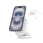 Station de recharge sans fil 2-en-1 avec Qi2 (15W) BELKIN WIZ028vfWH - Blanc