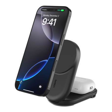 Magnetic Charging Station 2-in-1 Qi2 (25W) BELKIN WIZ039kqBK - Black