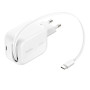 USB-C GaN Wall Charger with Cable Retractable (45W) BELKIN WCH023kqWH - White