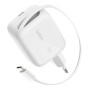 USB-C GaN Wall Charger with Cable Retractable (45W) BELKIN WCH023kqWH - White