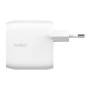 Chargeur 60W (2 USB-C) BELKIN WCB010VFWH - Blanc