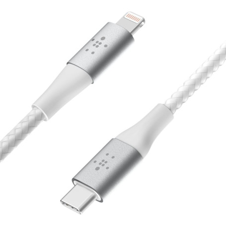 Braided Cable USB-C to Lightning 2M BELKIN CAA004bt2MWH - White