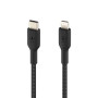 Câble tressé USB-C vers Lightning 1M BELKIN CAA004bt1MBK - Noir