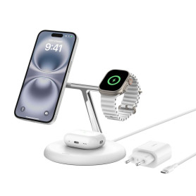 Charging Station 3-in-1 with Qi2 (15W) BELKIN WIZ023vfWH - White