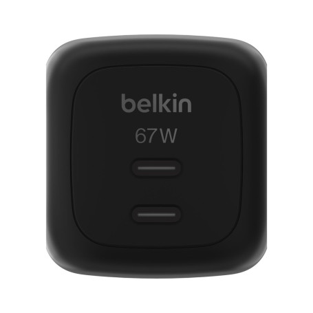 GaN Wall Charger 2 ports USB-C 67W BELKIN WCH020KQBK - Black